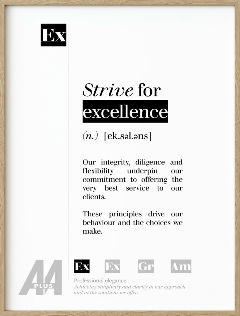 Strive for excellence